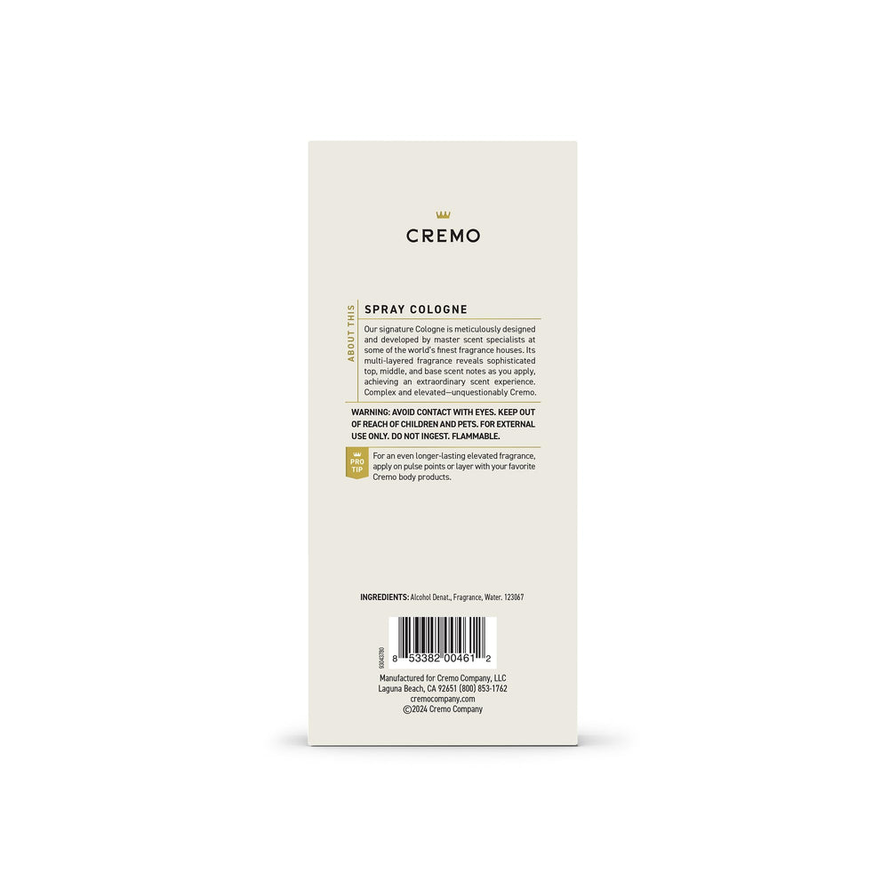 Presentation of Cremo Blue Cedar & Cypress fragrance for office or weekend