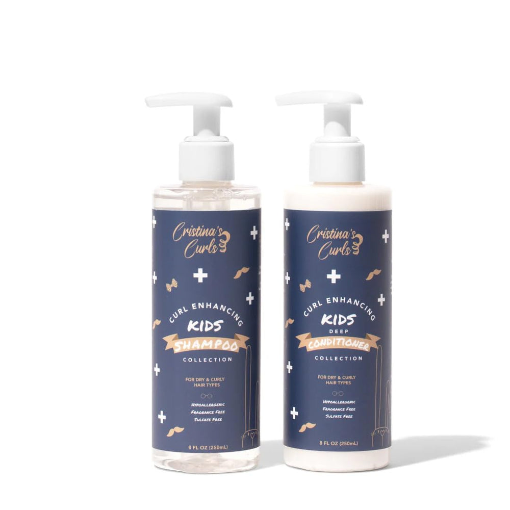 Cristina's Curls kid curl shampoo bottle for gentle cleansing and hydration.