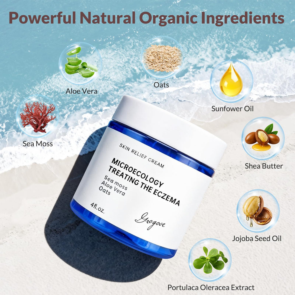 Close-up of Crogooe eczema cream texture, lightweight and fast-absorbing.