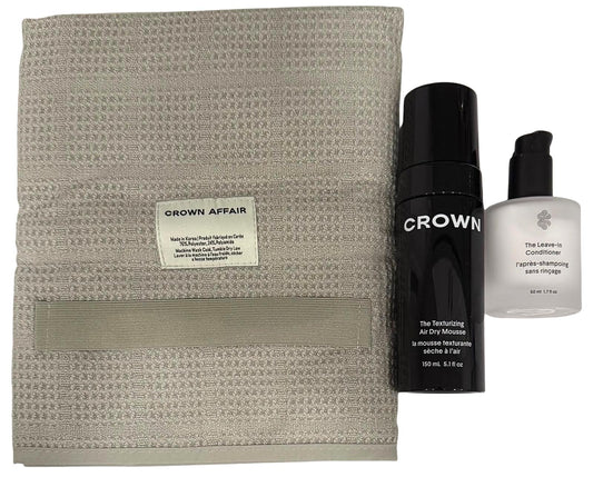 Crown Affair Air Dry Ritual leave-in bottle hydrates and detangles for smooth hair