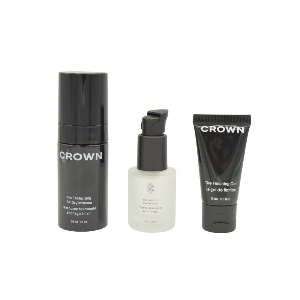 Crown Affair mini air dry finishing gel defines curls with hydrated shine.