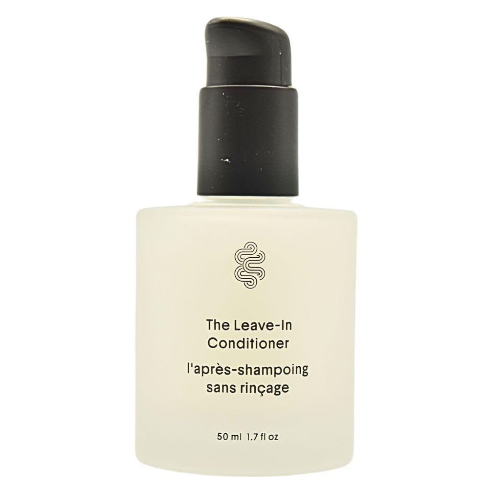 Crown Affair mini leave-in cream bottle boosts lightweight moisture for fine hair.