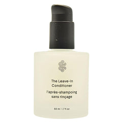 Crown Affair mini leave-in cream bottle boosts lightweight moisture for fine hair.