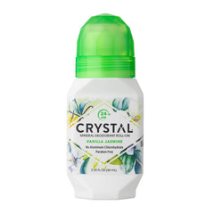 Crystal Essence Vanilla Jasmine roll-on bottle for all-day refresh.