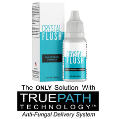 Crystal Flush Nail Renewal dropper applying treatment to affected nails.