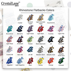 Crystal Lane Diy 4.7mm rhinestones showcase a dark metallic sheen for accessories.