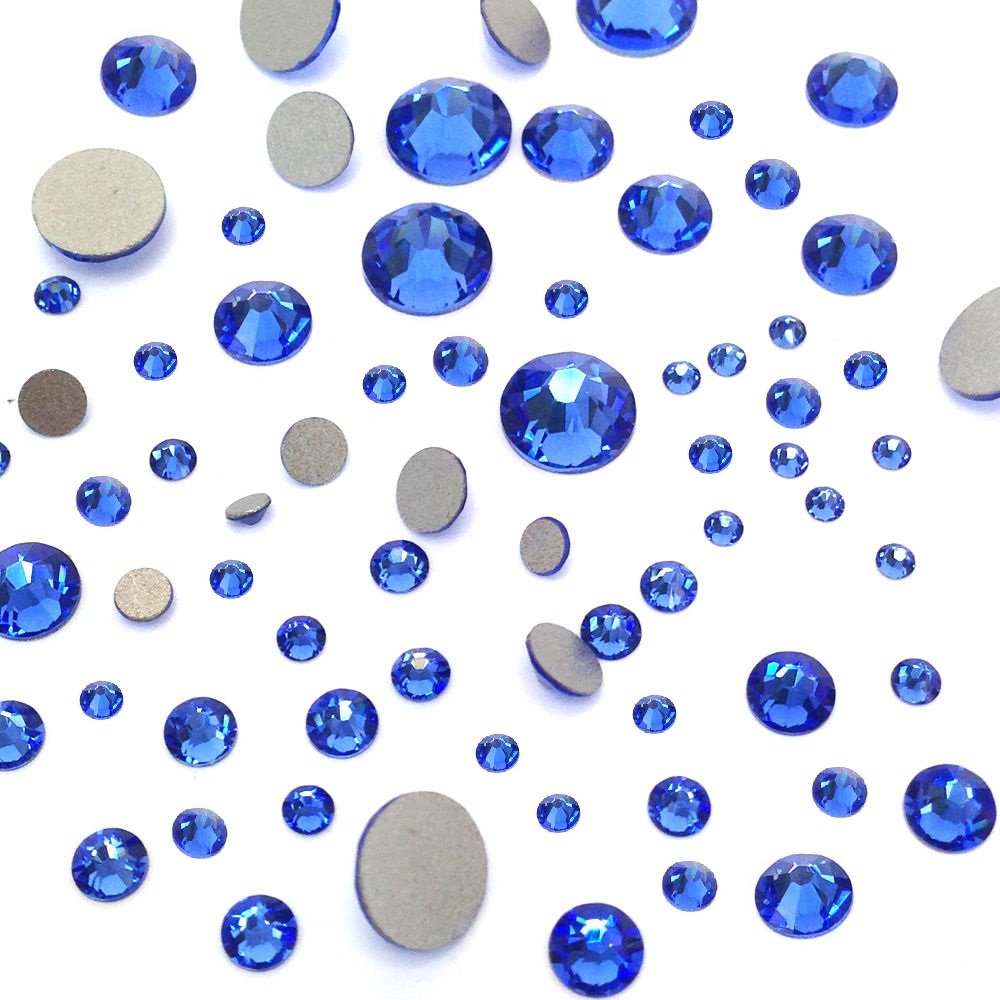 Crystal-Wholesale Sapphire flatbacks blue 206 add brilliant sparkle to nail art projects