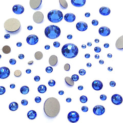 Crystal-Wholesale Sapphire flatbacks blue 206 add brilliant sparkle to nail art projects