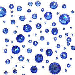 Crystal-Wholesale Sapphire flatbacks no-hotfix in platinum foiled for enhanced shine