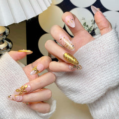 CTTHNBD 10-piece size L almond nails kit with tools for easy at-home use