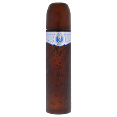 Close-up of the Cuba Blue bottle highlighting its sleek design for daily use