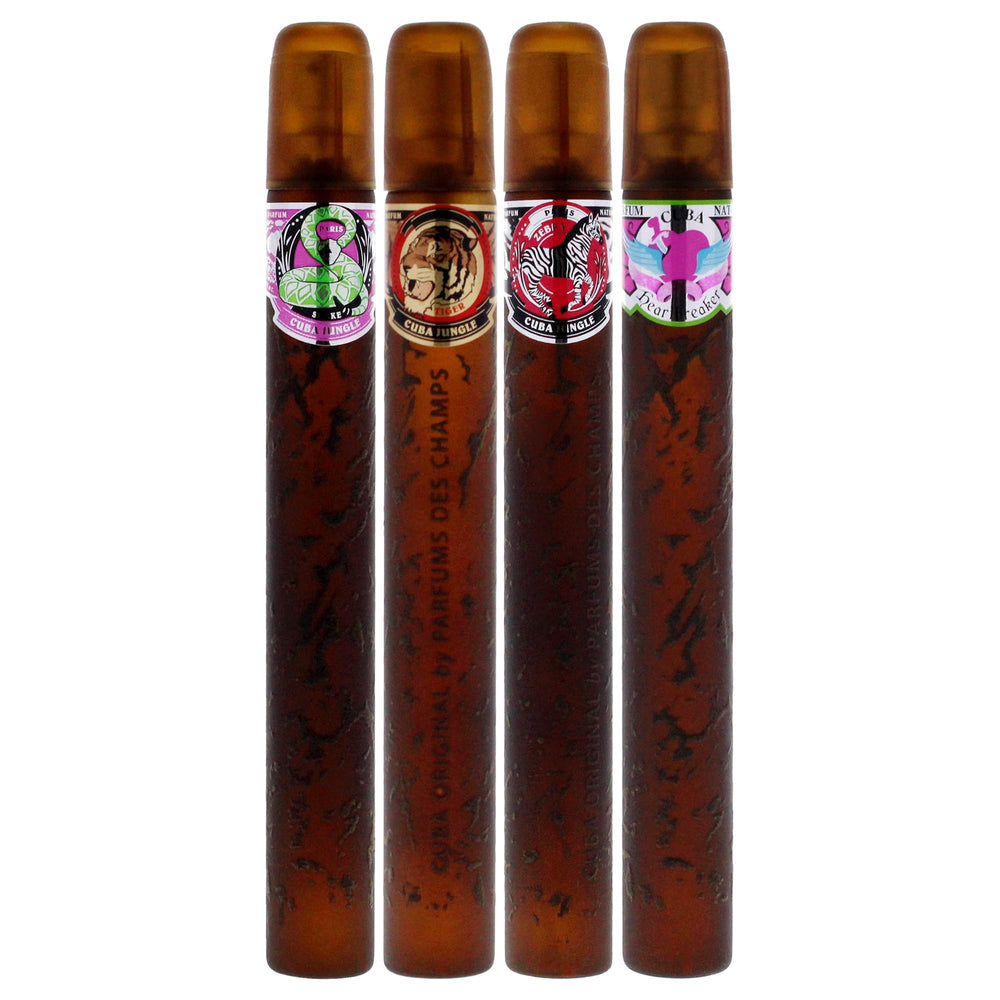 Cuba Jungle Tiger bottle close-up, bold floral-oriental blend