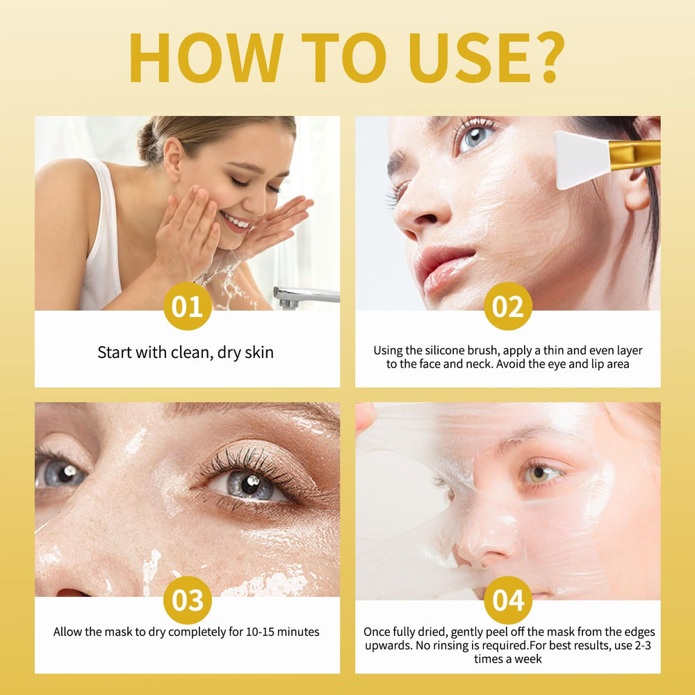 Cuemora Turmeric Overnight Mask dry-film form ready for overnight use.