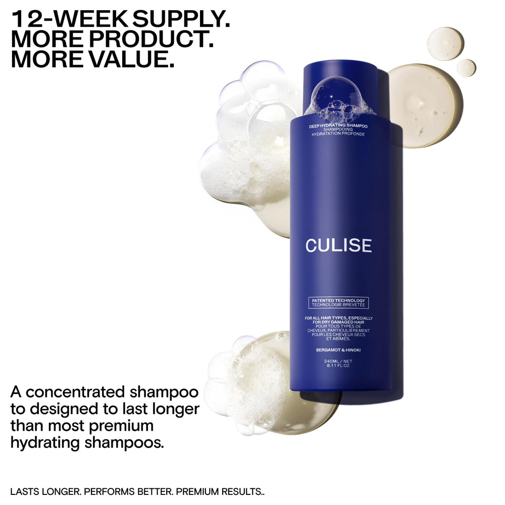 CULISE bottle communicates color-safe, sulfate-free cleansing for all hair types