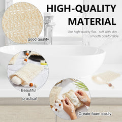 Cunhill bar soap net in cream color soft on skin.
