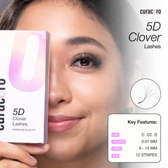 Curacoro 5D Clover lashes extensions 12-row tray for efficient application