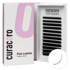 Curacoro Eclipse flat eyelashes 8-12mm mix for lightweight, natural-looking lashes.