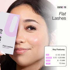 Curacoro Eclipse flat eyelashes salon-use kit for professionals.