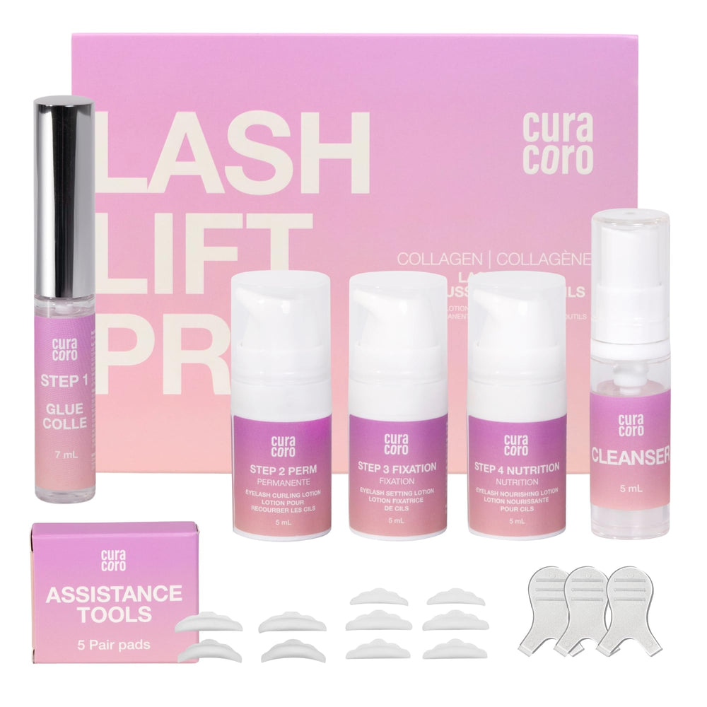 CURACORO Lash Lift Kit box front for professional salons and branding