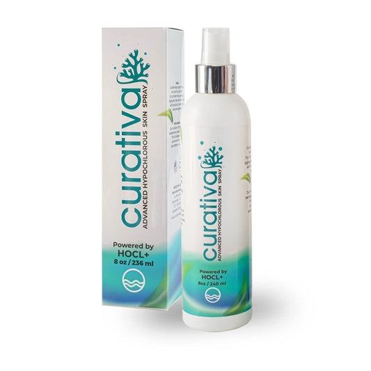 Curativa Bay Hypochlorous Skin Spray bottle with a refreshing daily mist