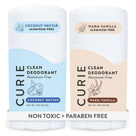 Curie Coconut Nectar Warm Vanilla deodorant stick for long-lasting freshness