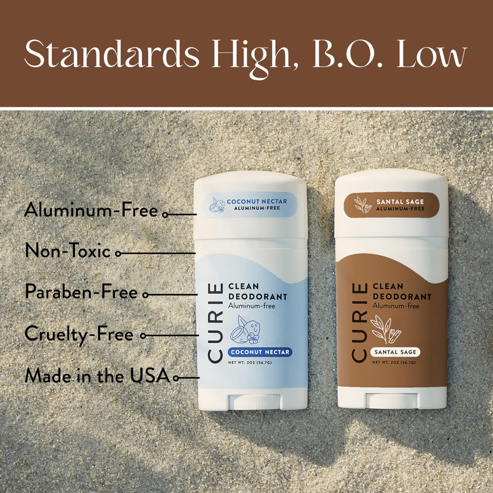 Curie Santal Sage deodorant stick offers confident daily wear.