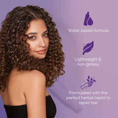 Application on wet hair using Curl Keeper Deep Conditioner detangles and nourishes moisture.