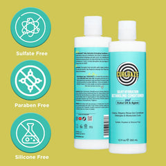 Curldaze Silky Hydration Conditioner lightweight formula provides non-greasy hydration.