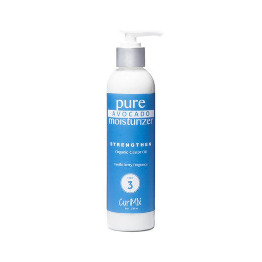 CurlMix Organic Moisturizer Vanilla Berry 8oz bottle ready for hydrated curls.