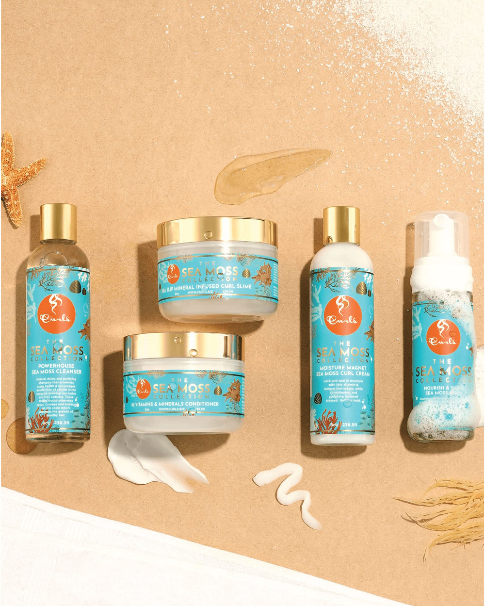 CURLS Sea Moss 92 Minerals conditioner on shelf signals clean, cruelty-free care