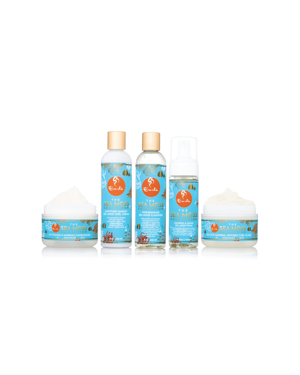 CURLS Sea Moss 92 Minerals conditioner packaging with eco-friendly design