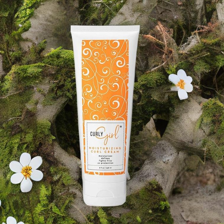 Curly Girl frizz-control creamy texture in action on hair.