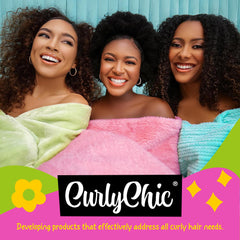 All curl types styled with CurlyChic demonstrating versatile options