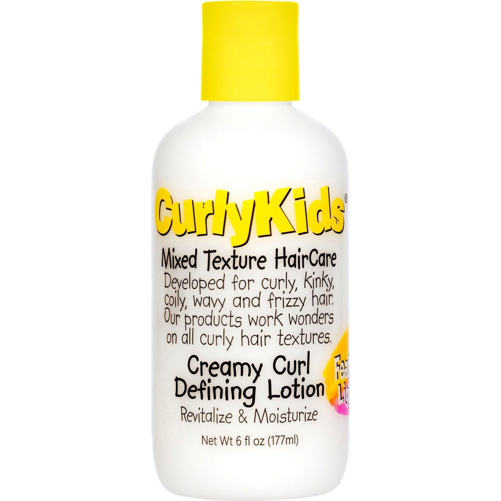 CurlyKids Curldefining Lotion pack of 3 six-ounce bottles for easy curl styling.