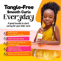 Curlykids curly hair cream provides lightweight moisture and smoother strands