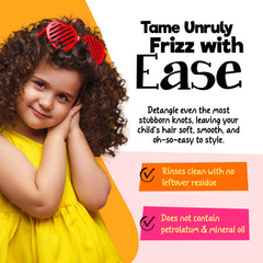 CurlyKids Honey Wash Condish applied on curls reveals defined shine
