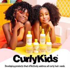 CurlyKids sulfate-free and paraben-free product label in view
