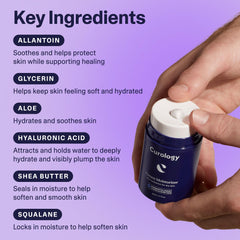 Curology Moisturizer on clean skin for everyday hydration.