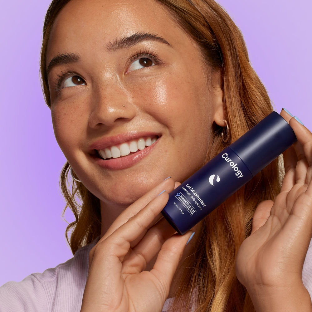 Curology Gel Face Moisturizer texture close-up shows smooth gel for daily hydration