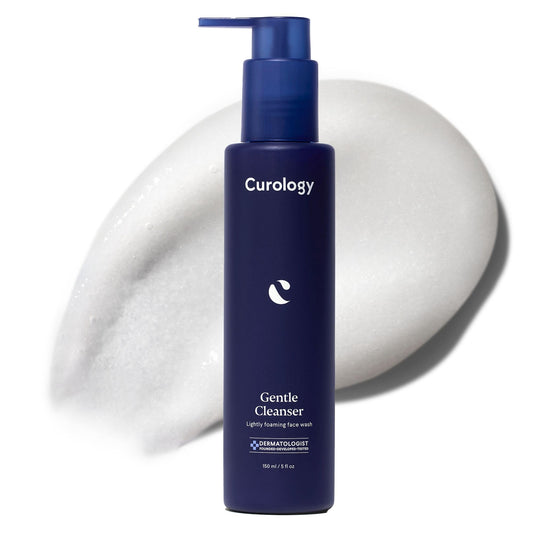 Curology Gentle Facial Cleanser bottle with pump for daily gentle cleansing and balance