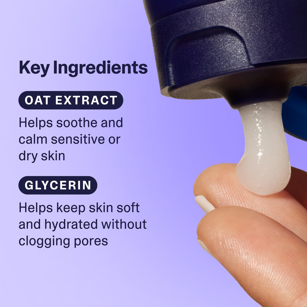 Curology Gentle Face Cleanser bottle with hydrating glycerin and oat extract.