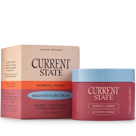 CURRENT STATE Bamboo Amino Mega Moisturizer jar closeup demonstrates rich texture for dry skin hydration