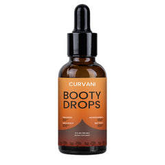 Curvani Booty Drops bottle front shows premium packaging for daily use.