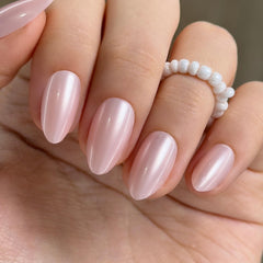 Close-up of Curvlife Aurora Jelly nails with glossy, salon-quality finish.