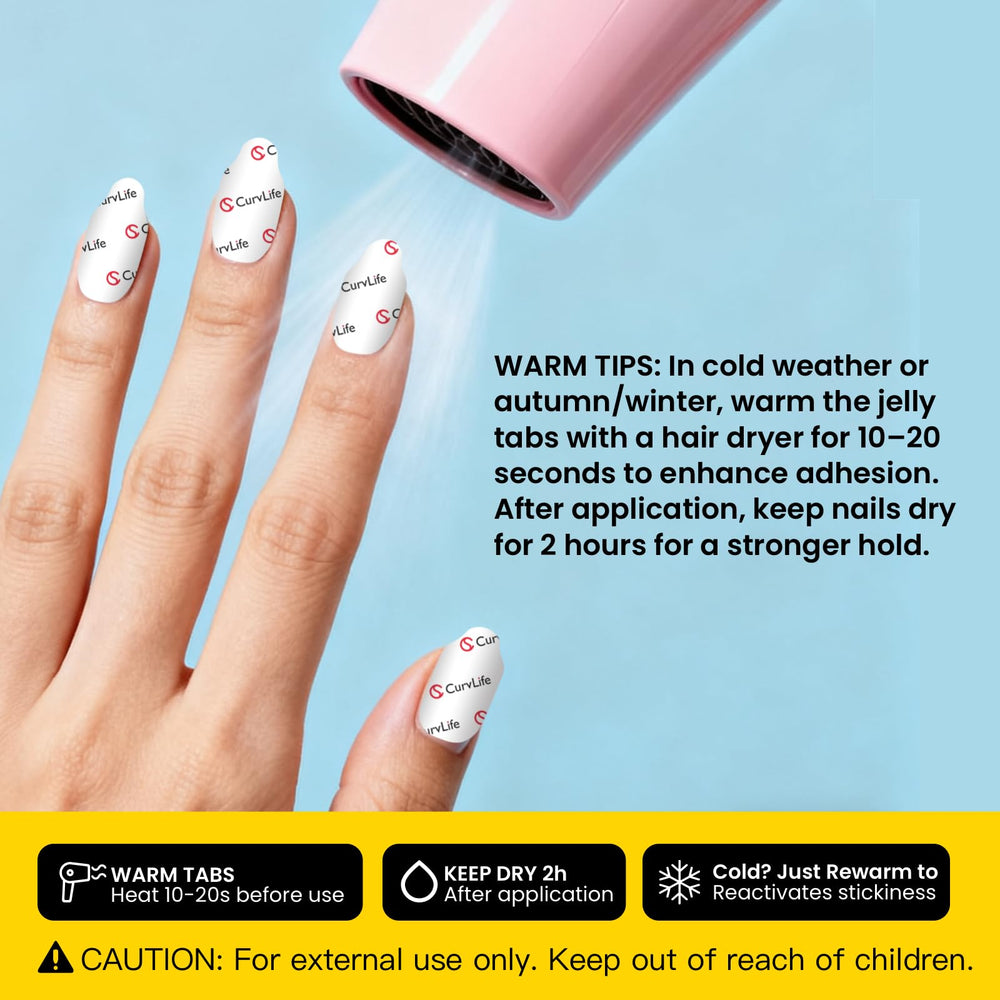 CurvLife CareHold Pro daily wear usage under common nail colors