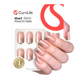 CurvLife handmade gel French tip with precise, elegant nail design