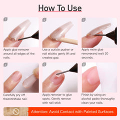 Curvlife instruction manual open guiding DIY press-on nail application