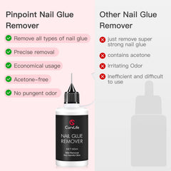 Not for gel nails; CurvLife remover with non-acetone formula note
