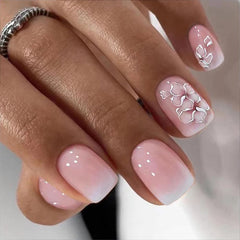 CurvLife short square acrylic fake nails for modern style