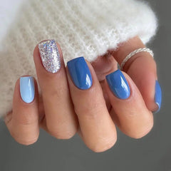 CurvLife soft gel press-on nails with French tip design for a quick salon-style manicure.